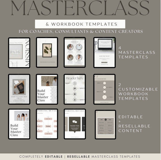 Masterclass Templates & Workbooks
