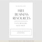 150+ Free Business Resources Reccomendations